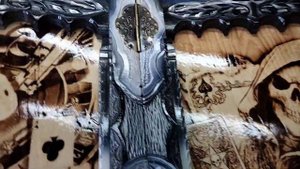 резные арестанские нарды, ручной работы. шкатулка с портретом. резьба по дереву. обзор