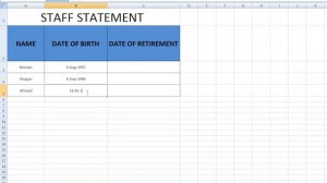 How to calculate Retirement age in excel Urdu Hindi| with Easy Way