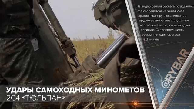 Удары самоходных минометов 2С4 «Тюльпан»