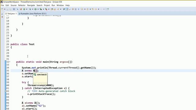 Multi Threading Part-7 | Thread Program | Thread  Creation By Class  | Thread  In Java Hindi - 148