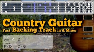 Country Backing Track for Guitar in A Minor
