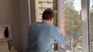 Монтаж окон если в проёме утеплитель