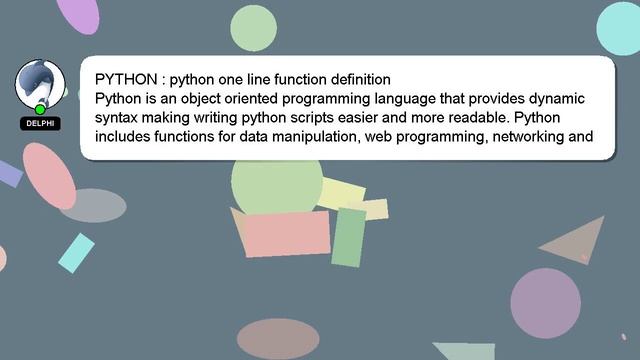 PYTHON : python one line function definition