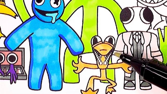 Rainbow Friends Chapter 2 Coloring Pages /Roblox / Color ALL New Monsters / NCS Music смотреть онлайн
