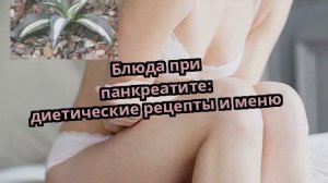 Блюда при панкреатите: диетические рецепты и меню