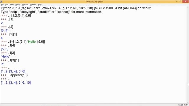 Tutorial 16: Nested List in Python Programming Language