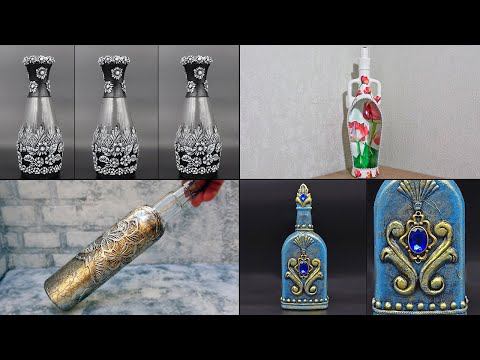 4 Amazing Bottle Decor Ideas! Super-beautiful gift decor, needlework, crafts