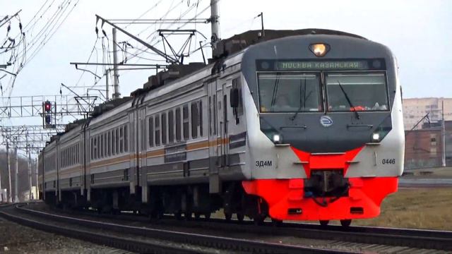 Электропоезд ЭД4М-0446 "ЦППК" фирменный экспресс сообщением "Рязань 1 - Москва Казанская" смотреть онлайн