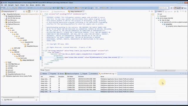 Java Batch JSR-352 support in the Liberty profile смотреть онлайн