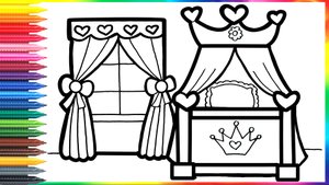 Как нарисовать спальню принцессы для детей