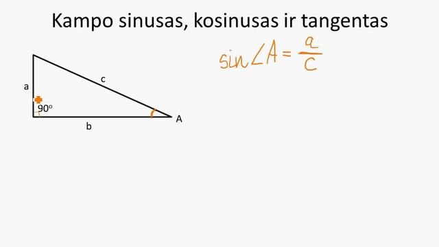 Trigonometrija. Kampo sinusas, kosinusas ir tangentas. смотреть онлайн