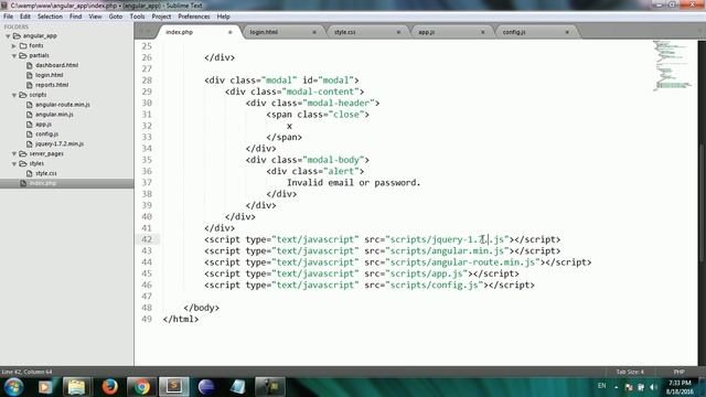 5 AngularJS : build angularjs application from scratch with php-- creating alerts