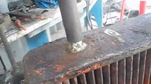 ремонт масляного радіатора комбайна Нива