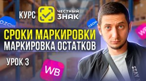 Курс Честный знак / Урок 3 - Сроки маркировки. Маркировка остатков. Штрафы Честный Знак 2024