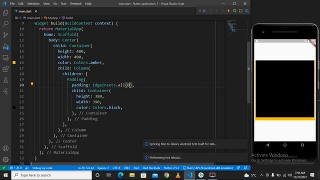 Flutter Tutorial for Beginners #10 - Containers & Padding @flutter app developer