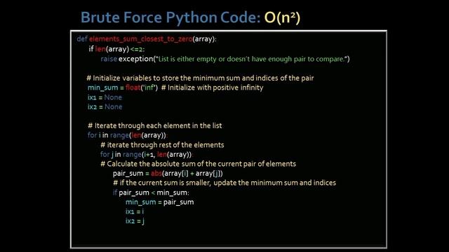 Find a pair whose sum is closest to zero in python. смотреть онлайн
