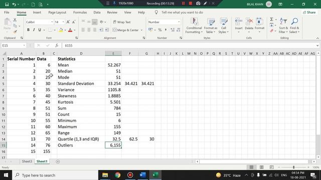Descriptive Statistics using Excel Functions, Excel Tool Pack and Excel Templates