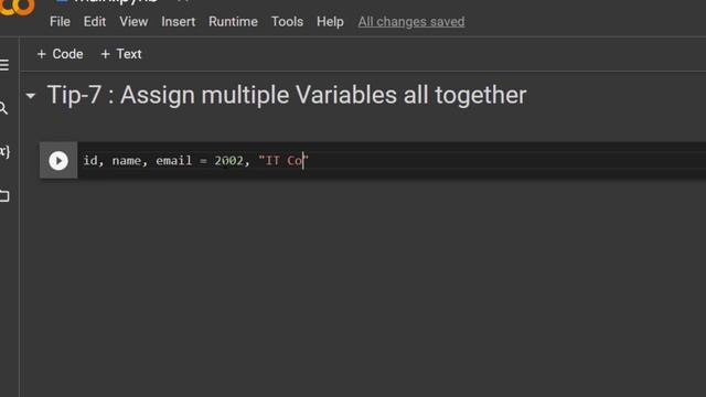 Python Tips for beginners : 7. How to assign values to multiple variables #python #100PythonTips