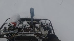 Чистка снега на квадроцикле