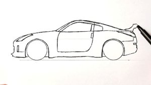 Как нарисовать машину Ниссан 350Z