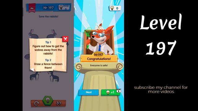 IQ Boost Level 197 Save the rabbits