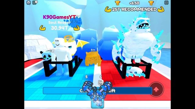 Destroying The Snow Golem At Deadlifts!!! Deadlift Simulator Roblox смотреть онлайн
