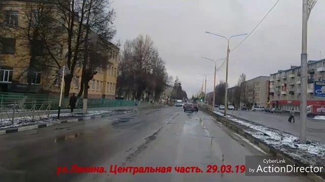 Дятьково. Центральная часть у. Ленина. Март 2019. смотреть онлайн