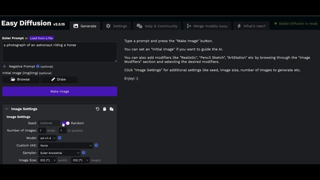 Stable Diffusion. Бесплатная нейросеть. Легкая установка, использование, настройки смотреть онлайн