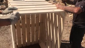 Деревянный контейнер 1200х800х800. Сборка молотком