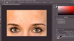 Убираем прыщи, морщины, неровности кожи в Photoshop
