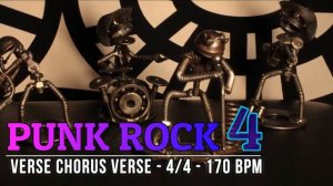 170 BPM - Punk Rock 4 - 4/4 Drum Track - Metronome - Drum Beat