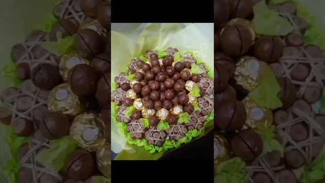 Букет ореховый! макадамия, фундук и конфеты Ferrero rocher с лесным орехом #1сентября #вкусныйбукет