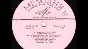 Р. Шуман - Симфония № 3 "Рейнская" и "Манфред"Lp