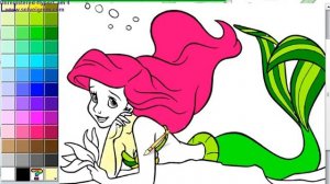 Ariel Mermaid Coloring Book Game ??? Русалочка Ариель Раскраска Игра????