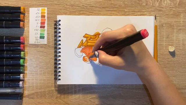 Как нарисовать корм карандашом и скетч маркерами | Рисунок для детей, поэтапно и легко смотреть онлайн