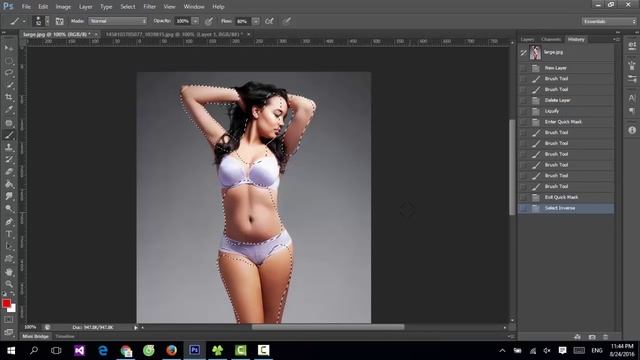 Photoshop CS6 | Bài 06 Sử dụng Liquify để điều chỉnh mập ốm và làm cân đối thân hình смотреть онлайн