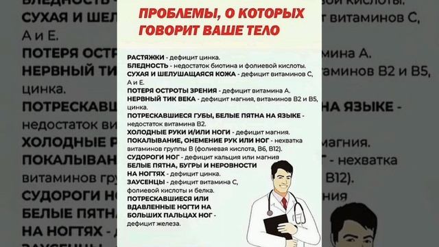 ПРО НЕХВАТКУ ВИТАМИНОВ И СИМПТОМЫ смотреть онлайн