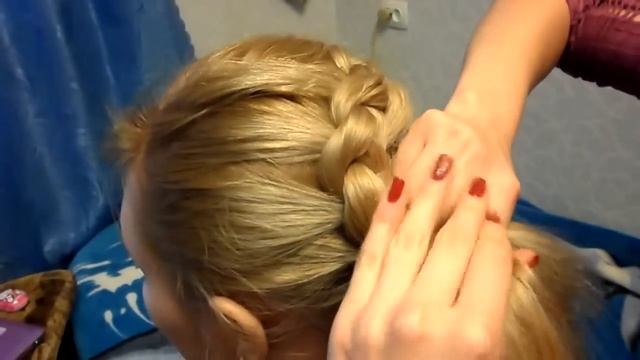 плетение косы, закрученной в цветок смотреть онлайн