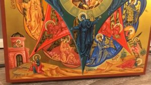 Рукописная икона Неопалимая Купина
