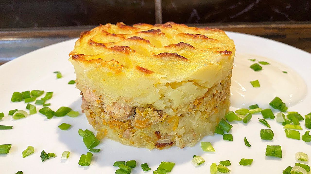 Картофельная запеканка с рыбой , двойное удовольствие! смотреть онлайн