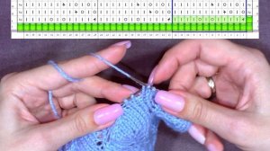 Узор "Листья" спицами