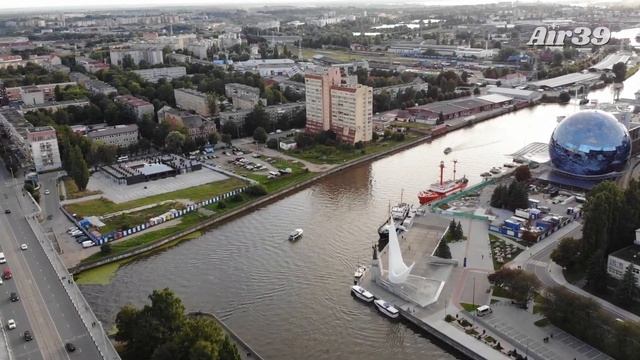 Немецкая архитектура Калининграда с дрона, красивое видео смотреть онлайн