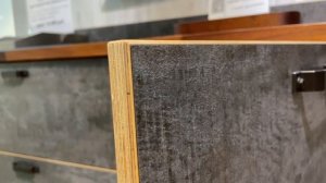 Odissey | Кухня ЛОФТ с фасадами из фанеры с пластиком и столешнице из натурального массива дерева