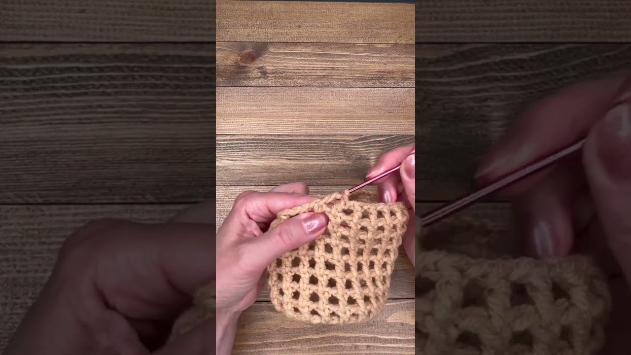 #shorts Very Simple Crochet Mesh Pattern смотреть онлайн