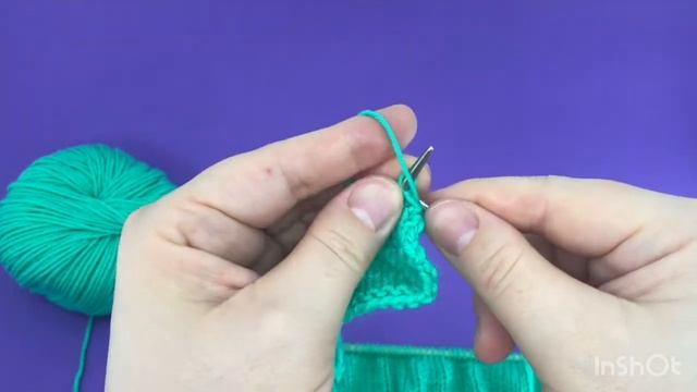 Супер классная ажурная резинка спицами