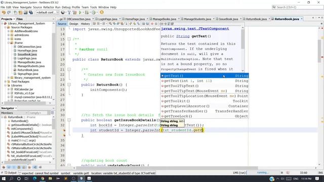 Library Management System in java - part 11| Full Project | Java and MySQL |Unique developer | 2021