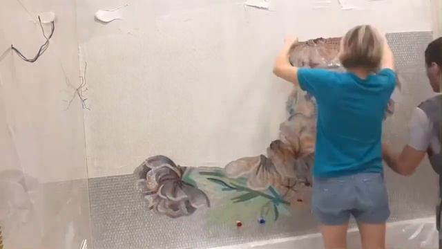 Монтаж мозаичного панно в ванной комнате смотреть онлайн