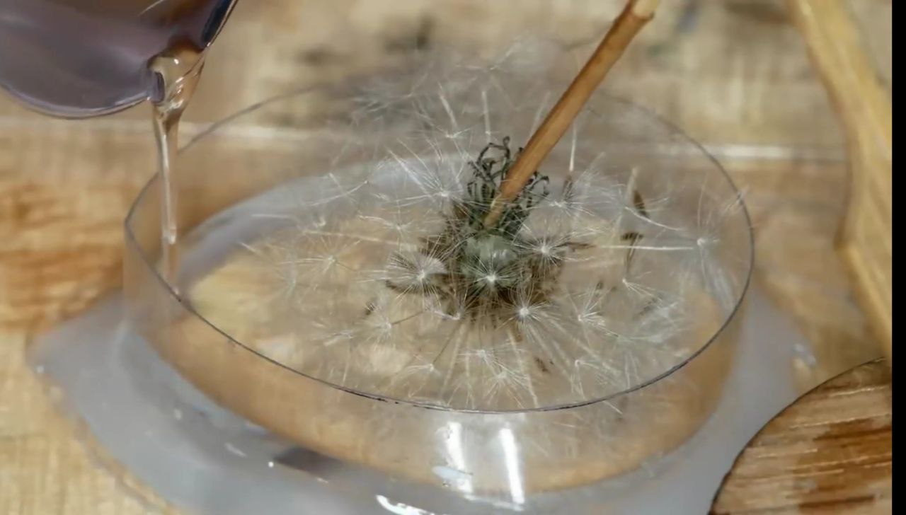 Одуванчик в эпоксидной смоле в виде кулона смотреть онлайн