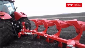 Купить плуг. ALPLER 5 корпусный оборотный плуг в работе.