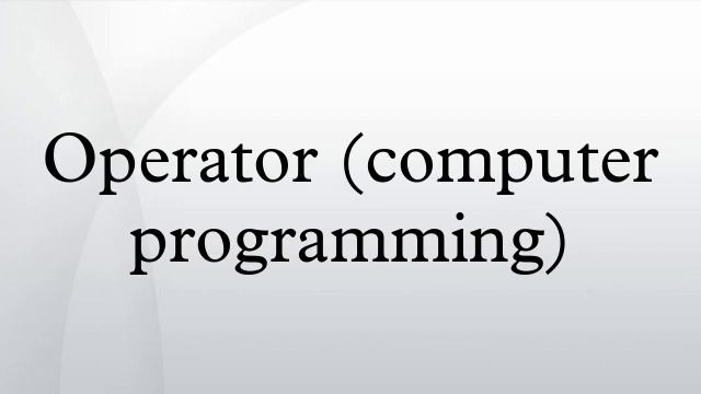 Operator (computer programming) смотреть онлайн